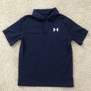 UNDER ARMOUR HEATGEAR POLO LOOSE Kids Sz YMD Color Blue